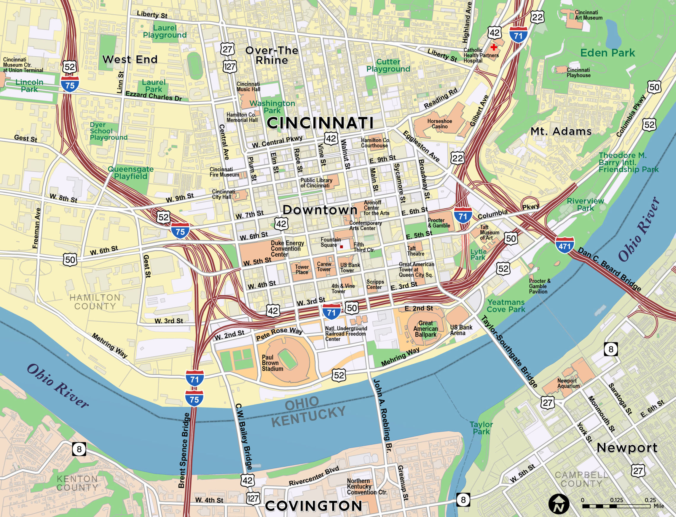 Downtown cincinnati ohio red paw technologies
