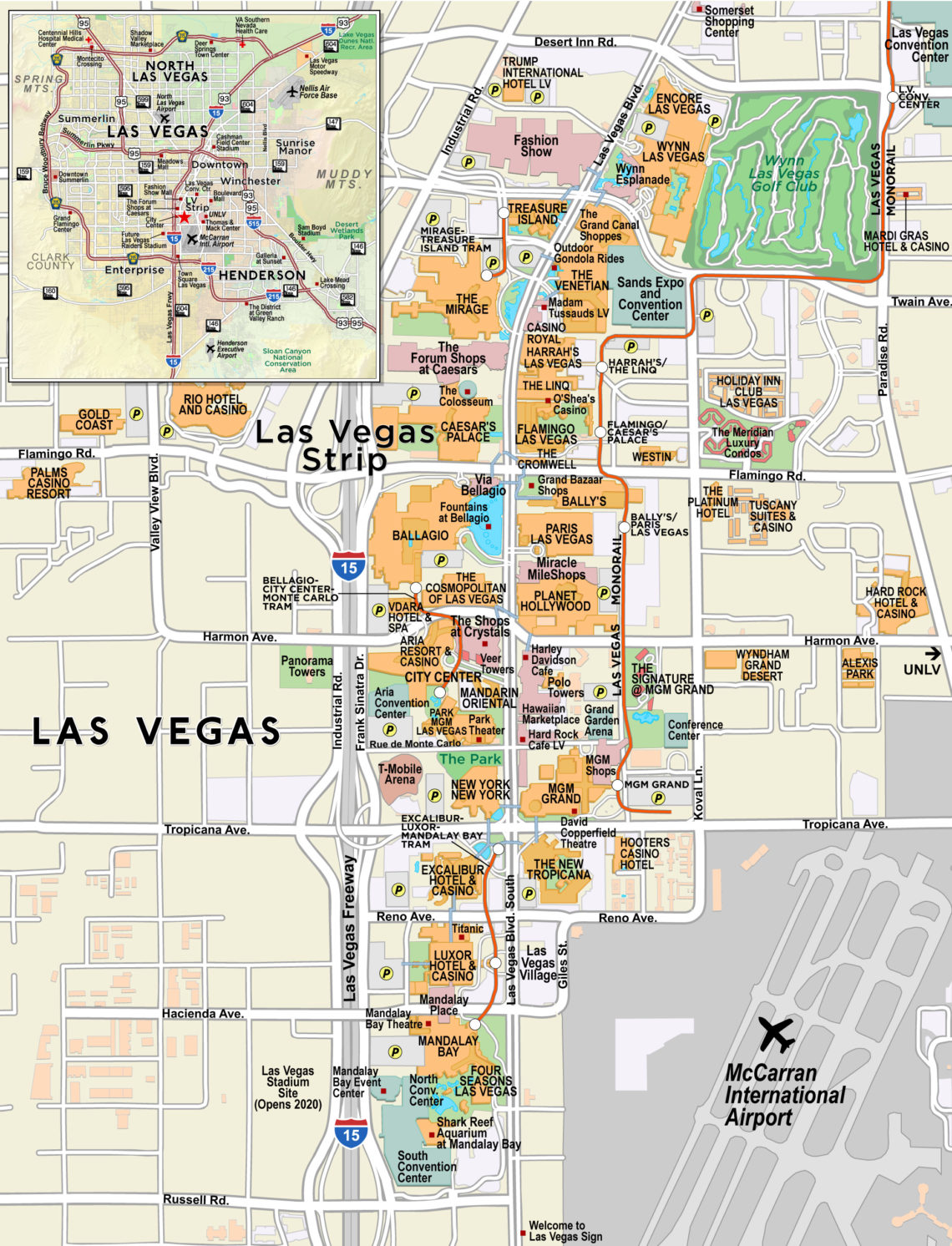 map of las vegas casinos on strip