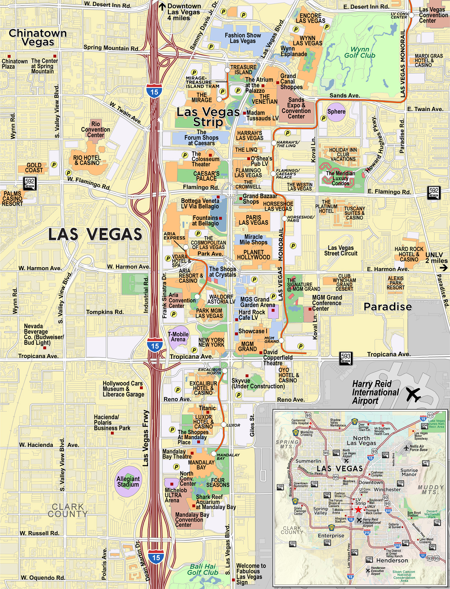 Las Vegas Strip Custom Map | Red Paw Technologies