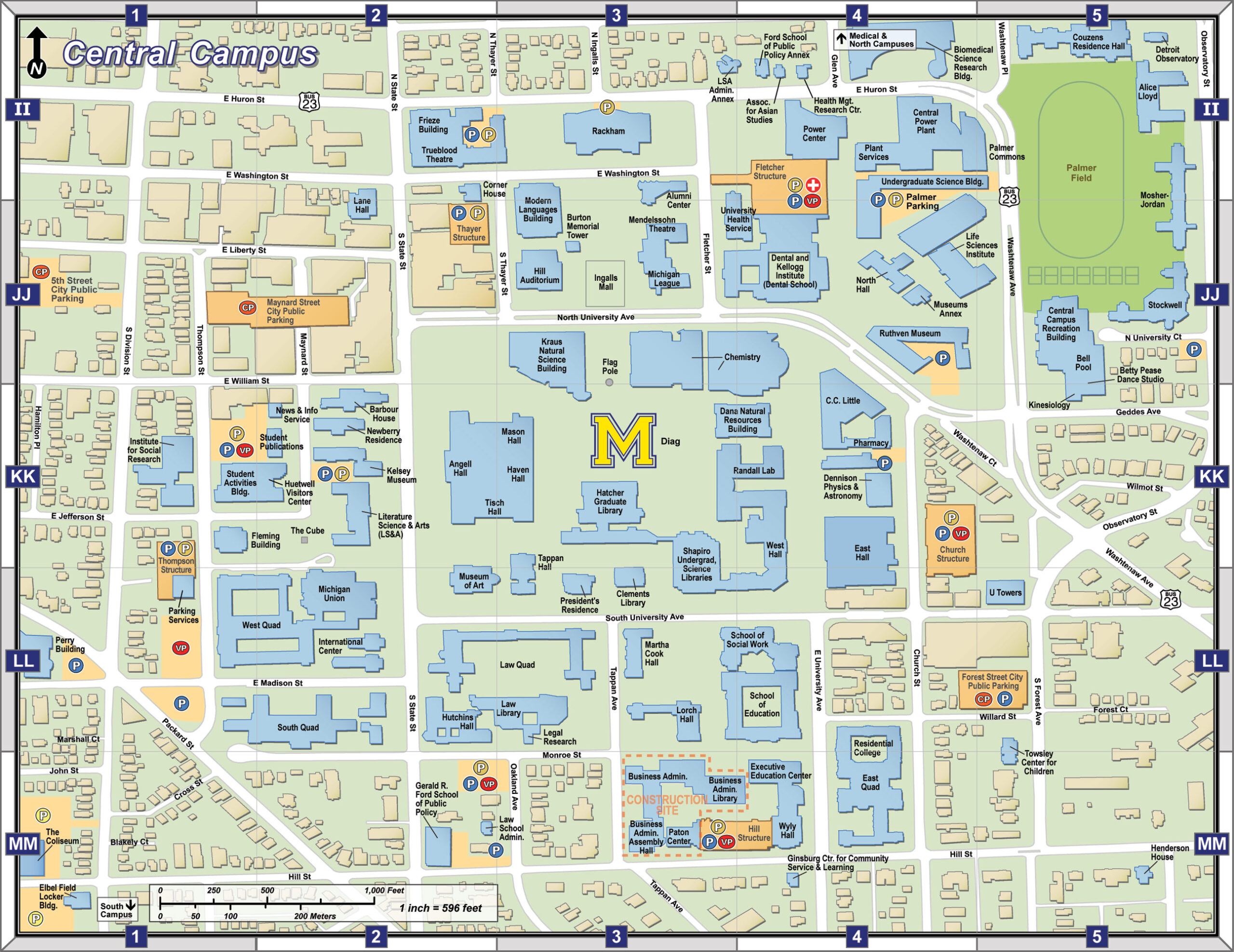 University Of Michigan North Campus Map World Map Atlas | Images and ...