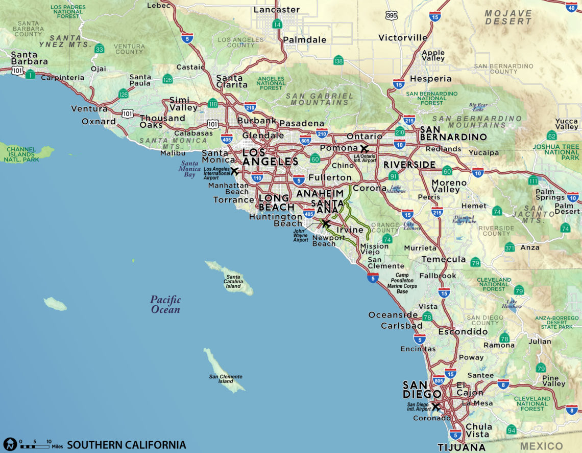 southern california map